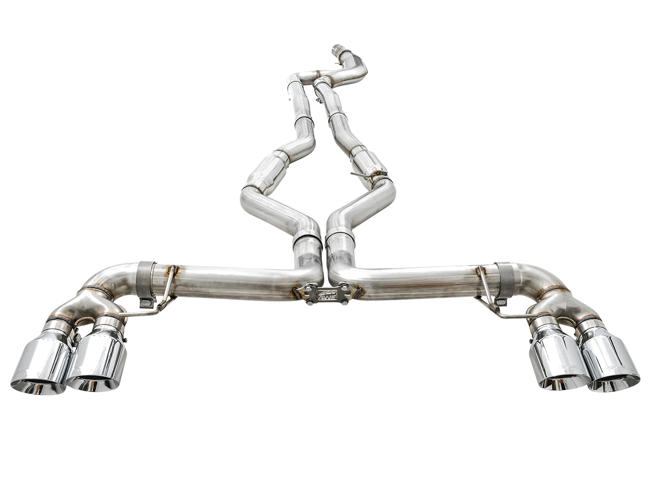 AWE Track Edition Exhaust for G2X M340i / M440i - Diamond Black/Chrome Silver Tips