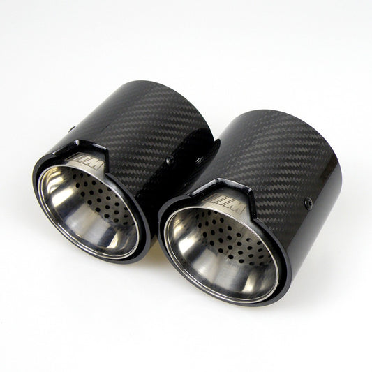 M Performance Carbon Fiber Exhaust Tips Silver
