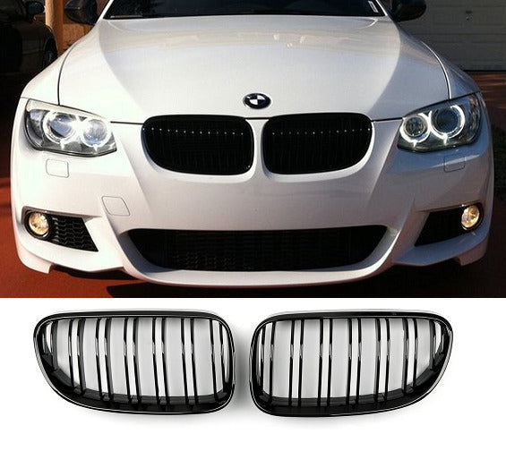 E92 Gloss Black Double Slat Grilles