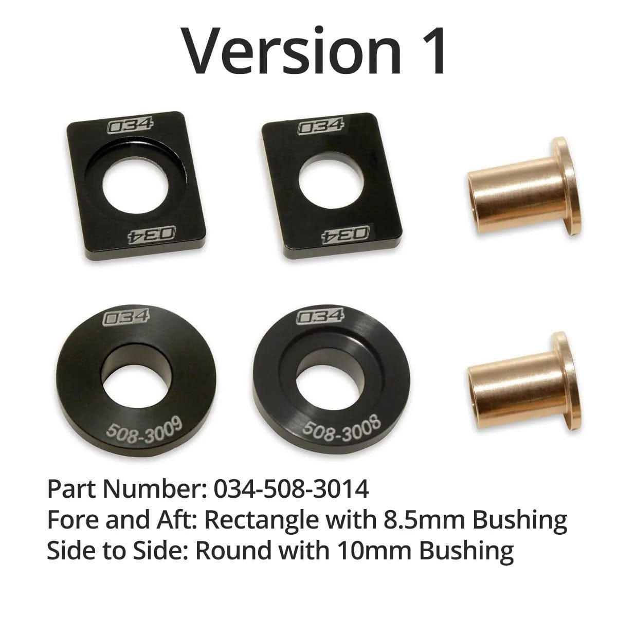 034Motorsport Billet Solid Shifter Bushing Kit - VW/Audi / Many Models (Check Fitment)