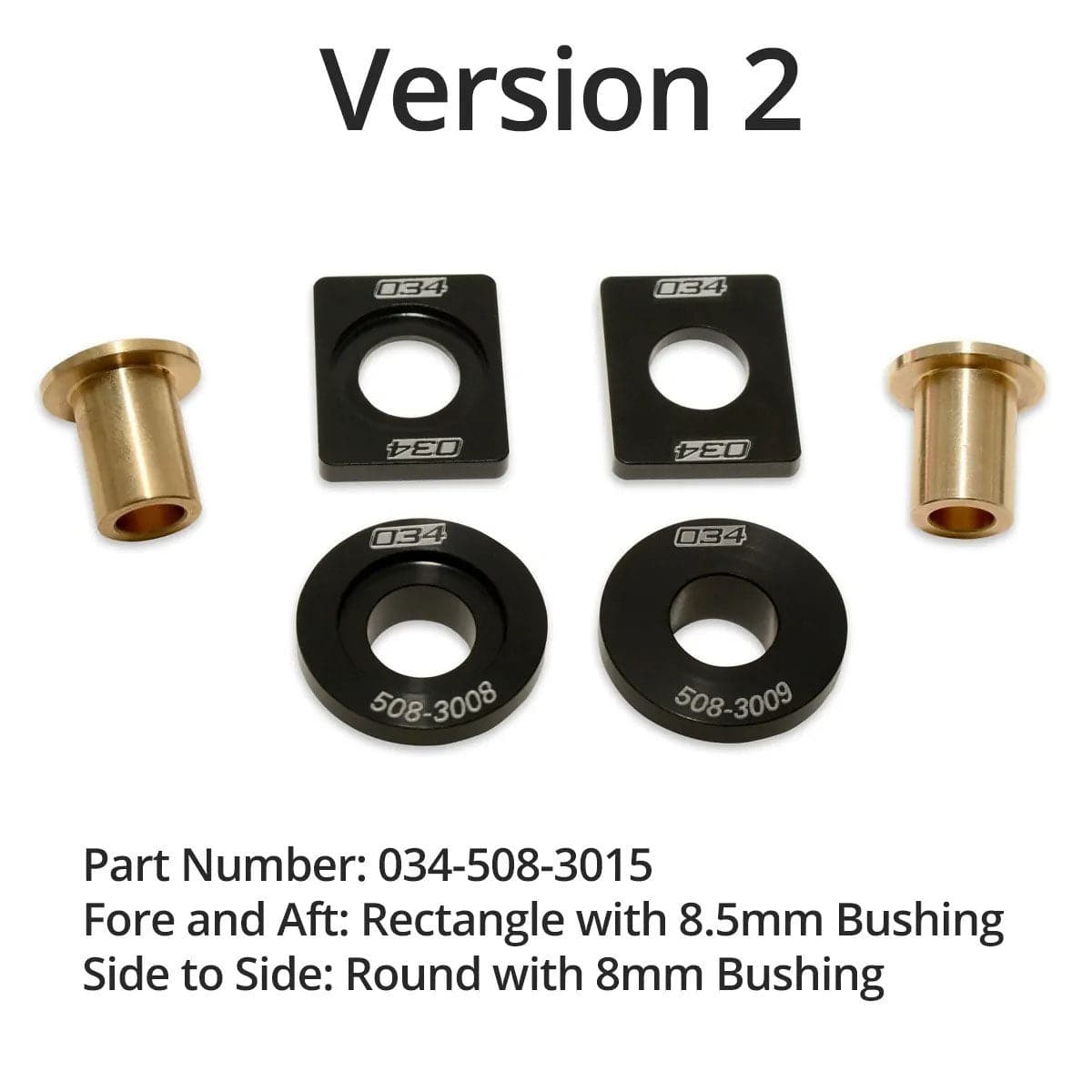 034Motorsport Billet Solid Shifter Bushing Kit - VW/Audi / Many Models (Check Fitment)