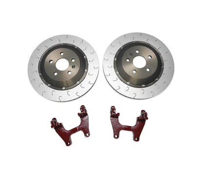 034 Motorsport 2-Piece Floating Rear Brake Rotor 355mm Upgrade - VW/Audi / Mk8 Golf R / 8Y S3