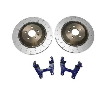 034 Motorsport 2-Piece Floating Rear Brake Rotor 355mm Upgrade - VW/Audi / Mk8 Golf R / 8Y S3