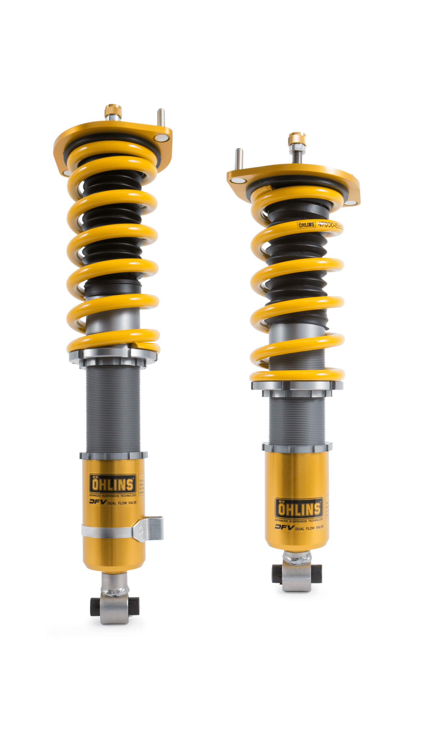 Ohlins 90-05 Mazda Miata (NA/NB) Road & Track Coilover Suspension System featuring Dual Flow Valve Technology