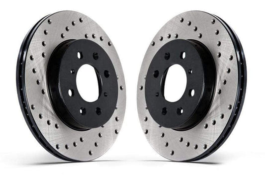 Rear Stoptech Cross Drilled Rotors - Set of 2 Rotors (272x10) [Cryogenic Treated] (OPEN BOX)